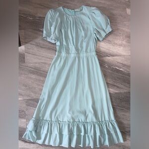 Alice + Olivia Teal Silk Dress